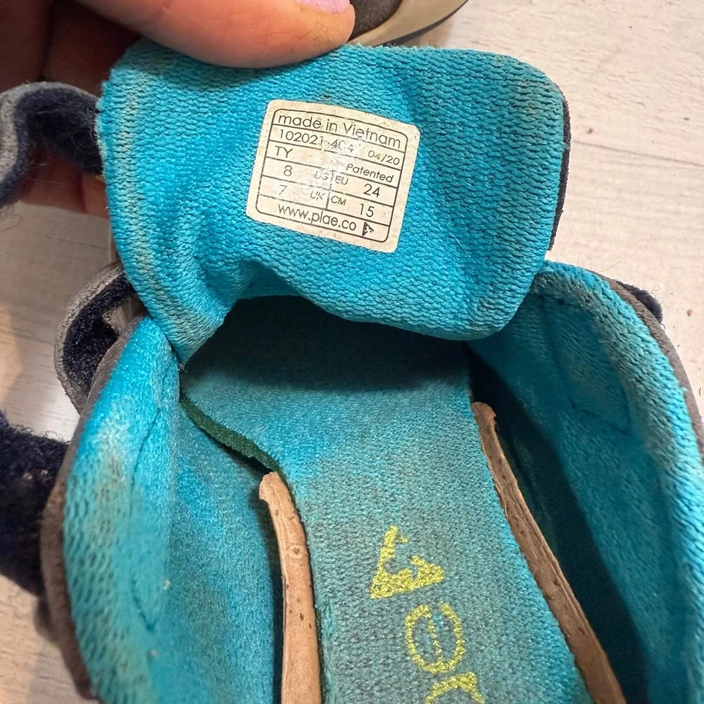 PLAE Ty toddler shoes grey little kids size 8